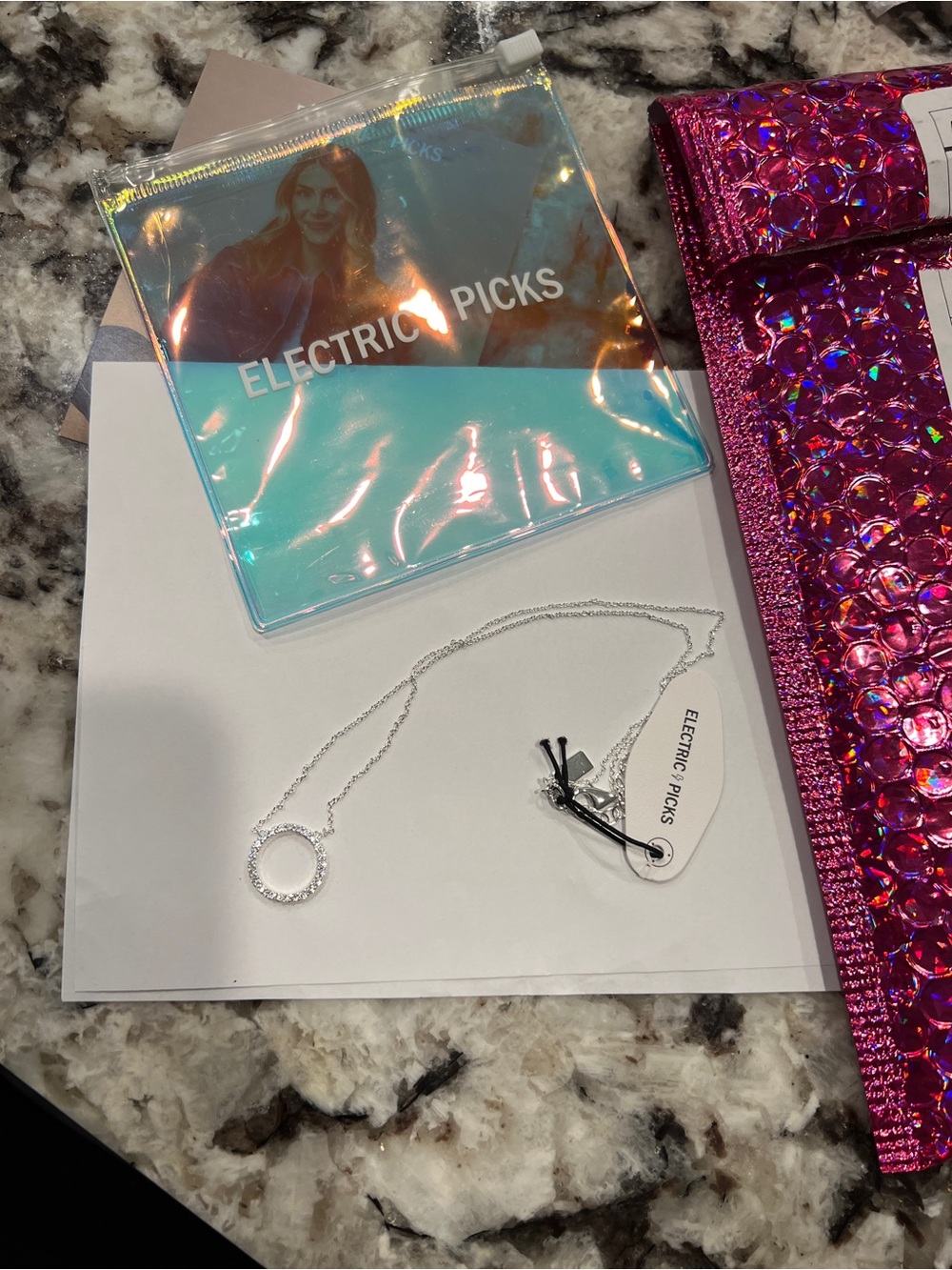 NWT Electric Picks Inner Circle Pendant Necklace - Sterling Silver New